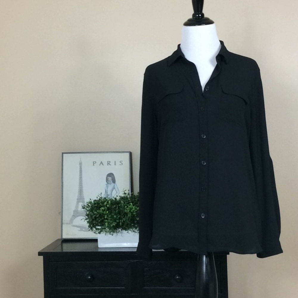 LOFT petites silk-like blouse